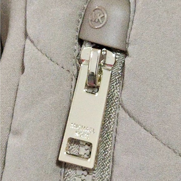 Michael Kors tan Taupe long puffer coat faux fur trim plus size 3X NEW!!! - Picture 8 of 14